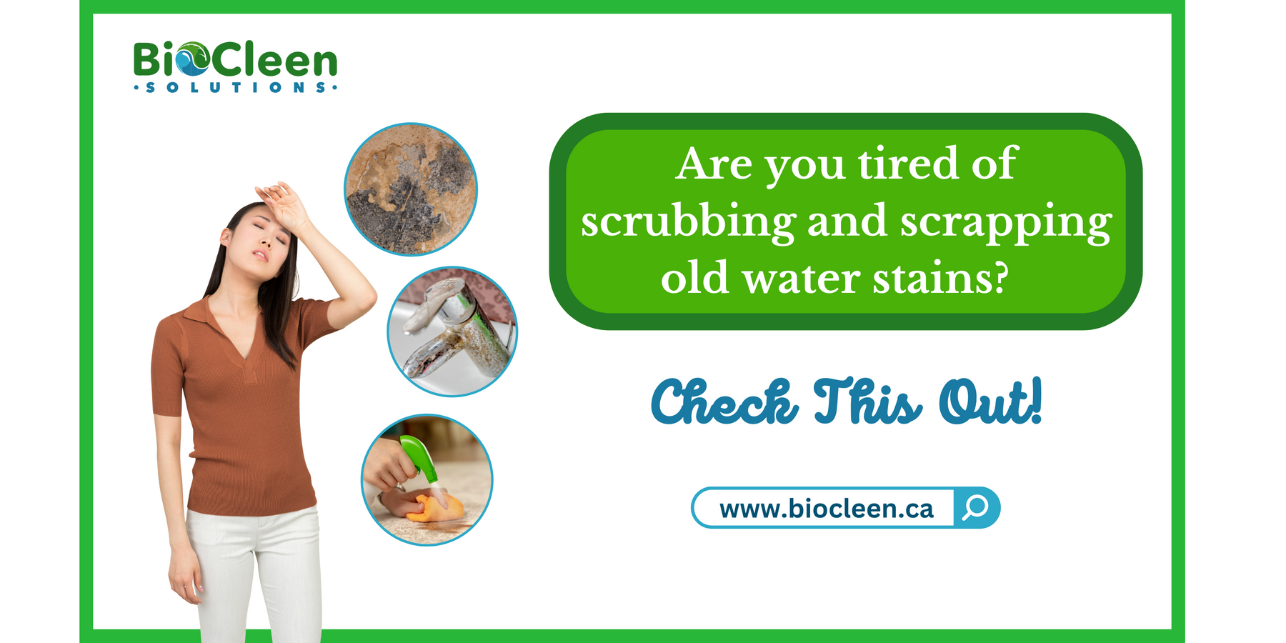 Struggling with scrubbing and scraping old water stains?  Check this out!