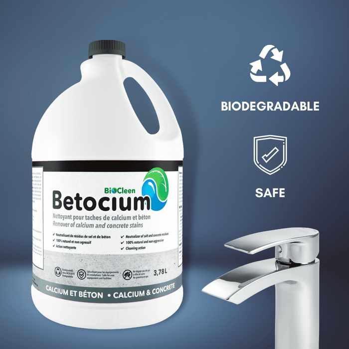 Betocium: Salt and Concrete Residues Remover - Calcium Residues Remover - Biodegradable - Safe