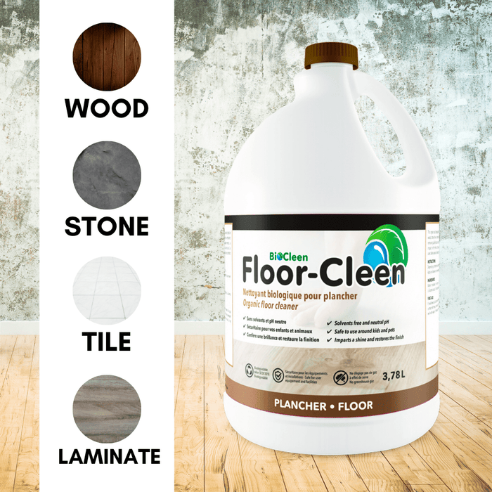 Floor-Cleen: All Floor Natural Cleaner - Dirt and Odors Remover - Recommended for cleaning all types of floors wood, stone, tile or laminate